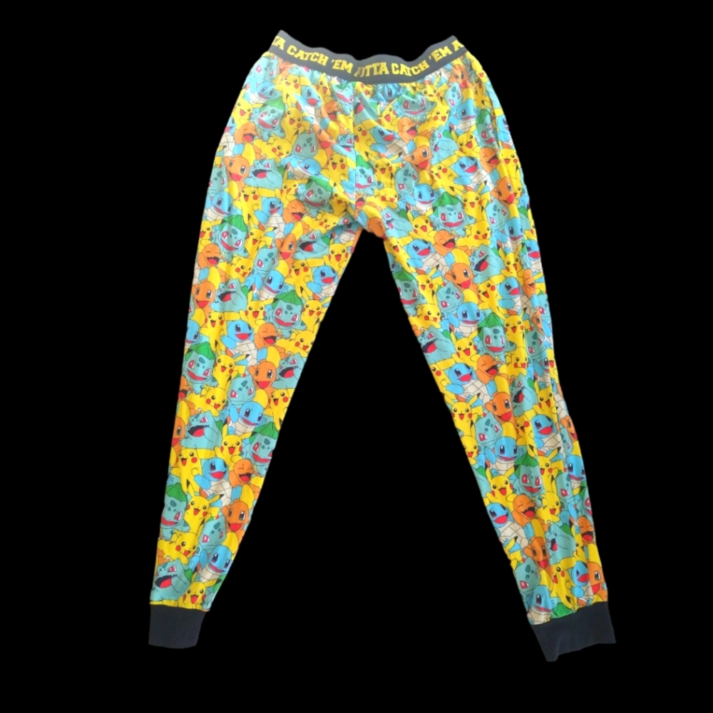 Pokemon Pikachu Men's‎ Yellow Gotta Catch 'Em AL Lounge Sleepwear Pants SM